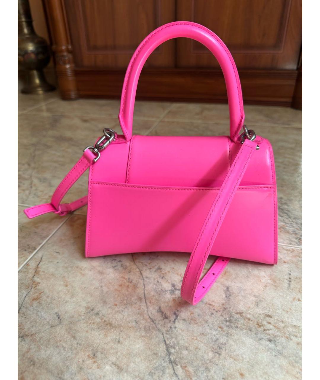 BALENCIAGA Фуксия кожаная сумка через плечо, фото 2