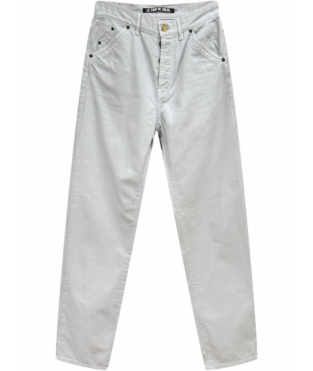 JACQUEMUS Голубые хлопковые прямые джинсы, фото 1