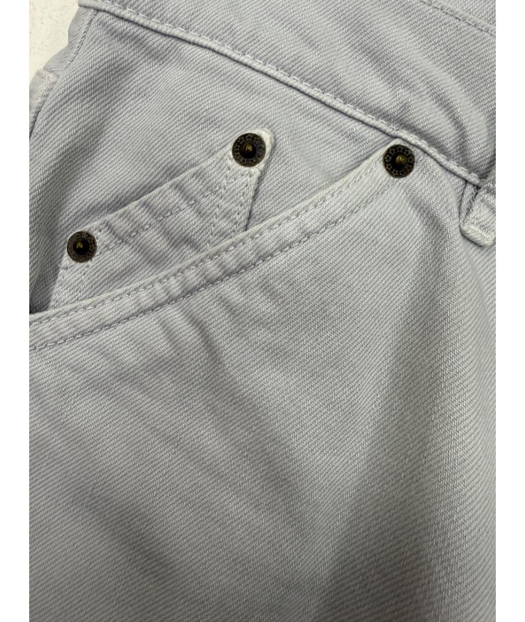 JACQUEMUS Голубые хлопковые прямые джинсы, фото 6
