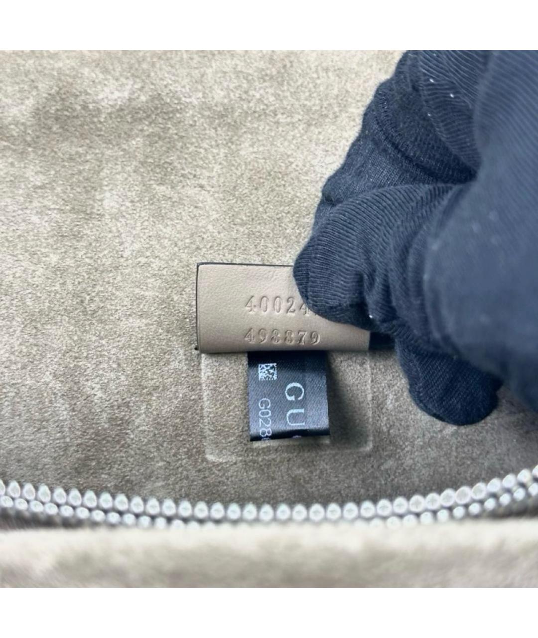 GUCCI Бежевая кожаная сумка через плечо, фото 7