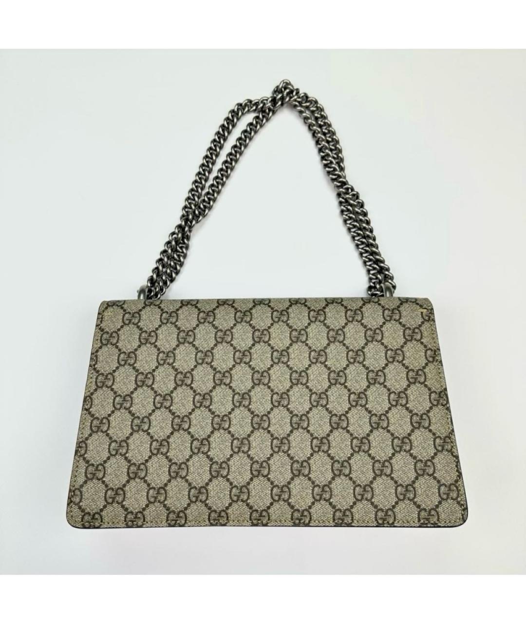 GUCCI Бежевая кожаная сумка через плечо, фото 3