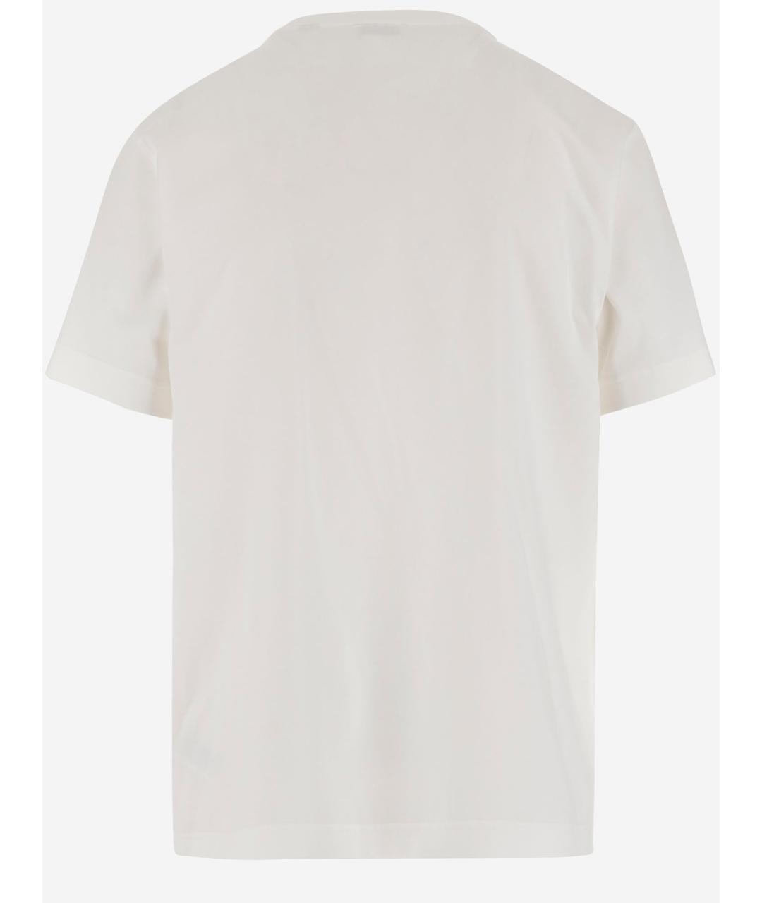 BURBERRY Белая хлопковая футболка, фото 2