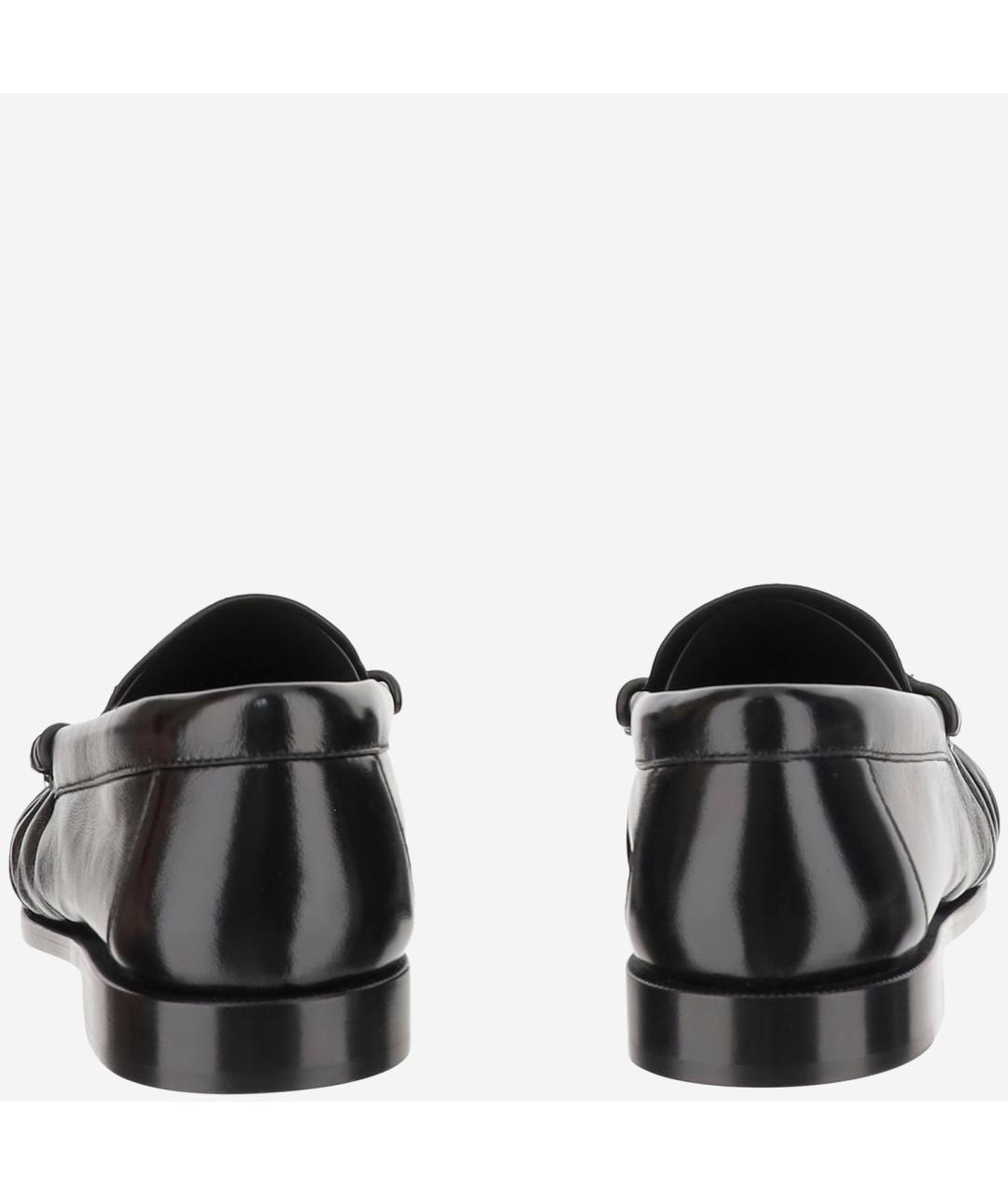 SAINT LAURENT Черные кожаные лоферы, фото 4