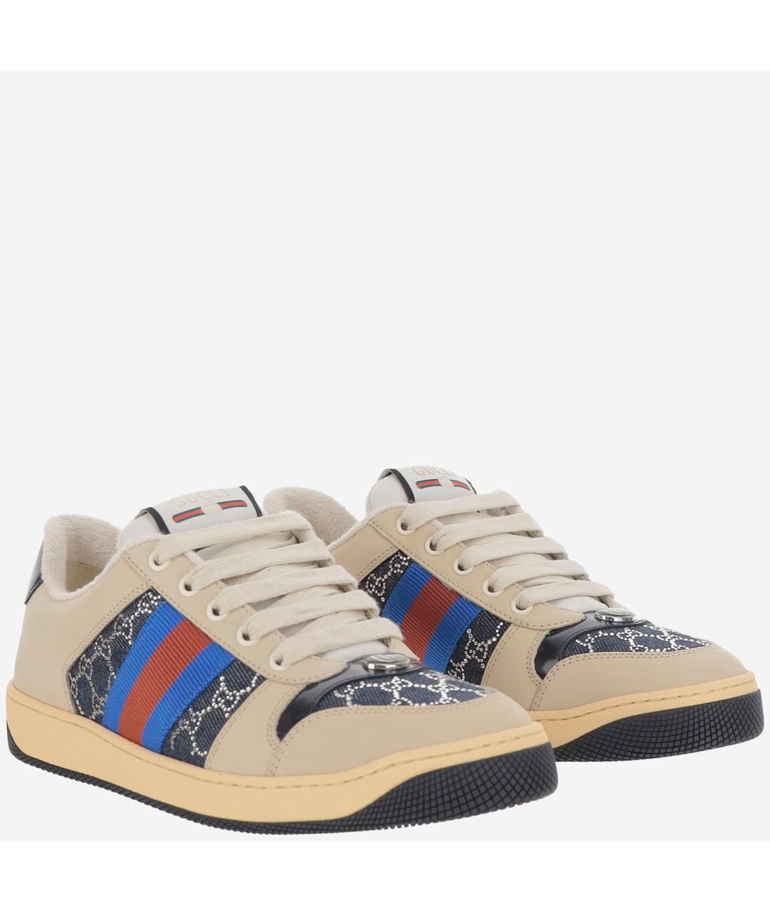 GUCCI Мульти текстильные кеды, фото 3
