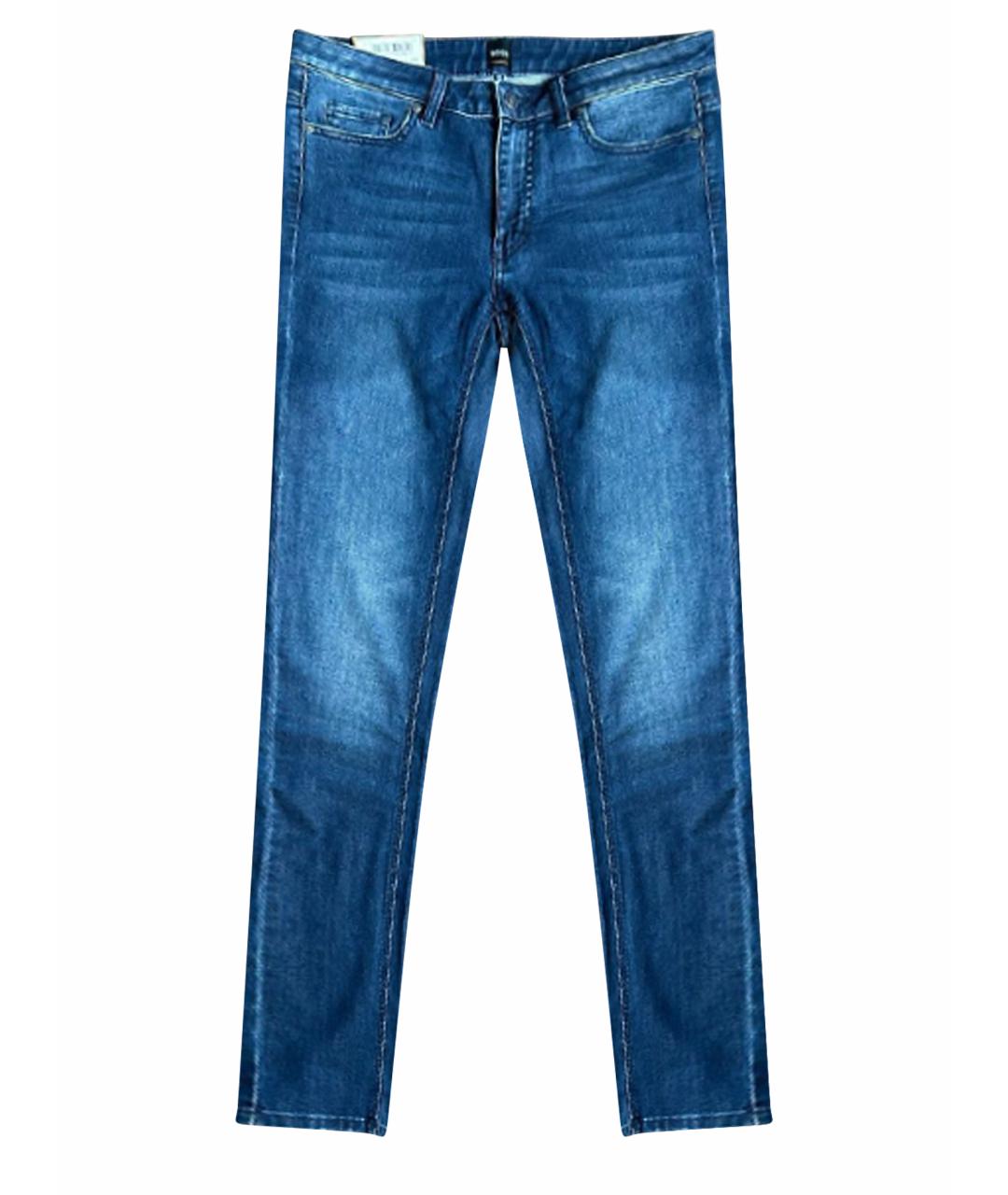 HUGO BOSS Синие хлопковые прямые джинсы, фото 1