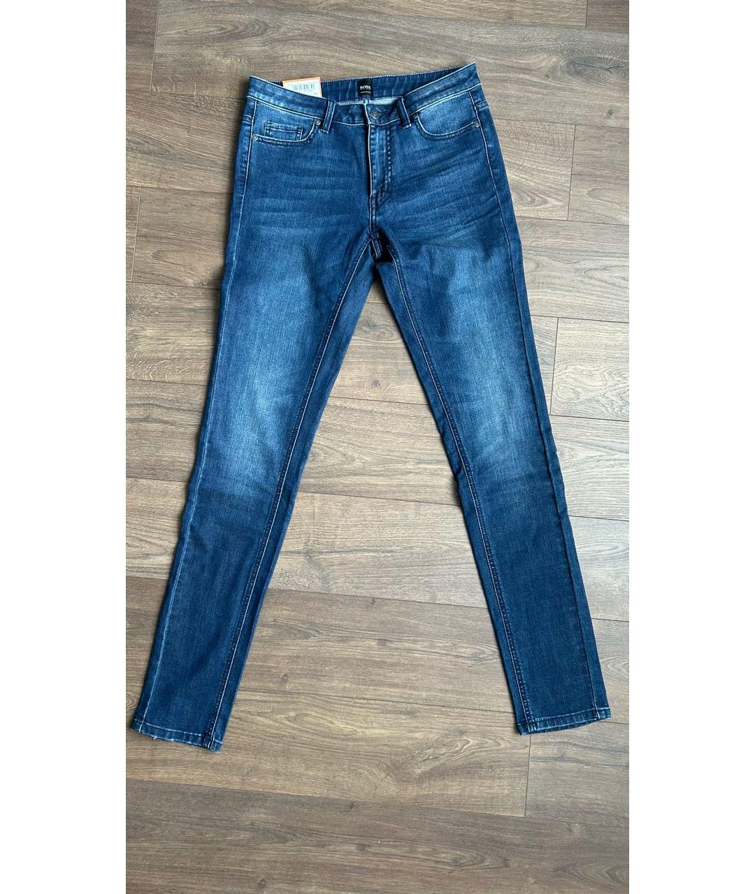 HUGO BOSS Синие хлопковые прямые джинсы, фото 6