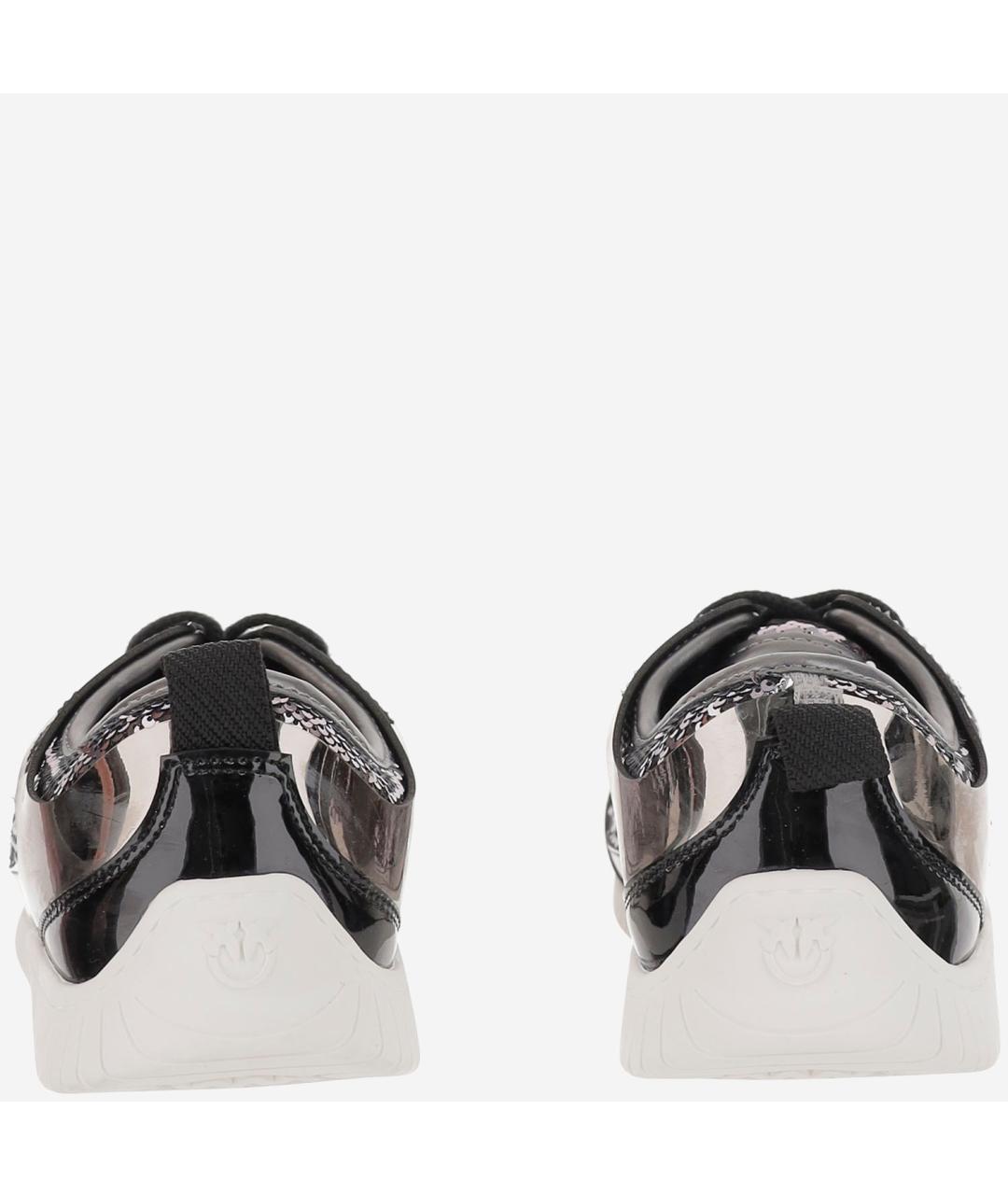 PINKO Серебряные синтетические кроссовки, фото 4