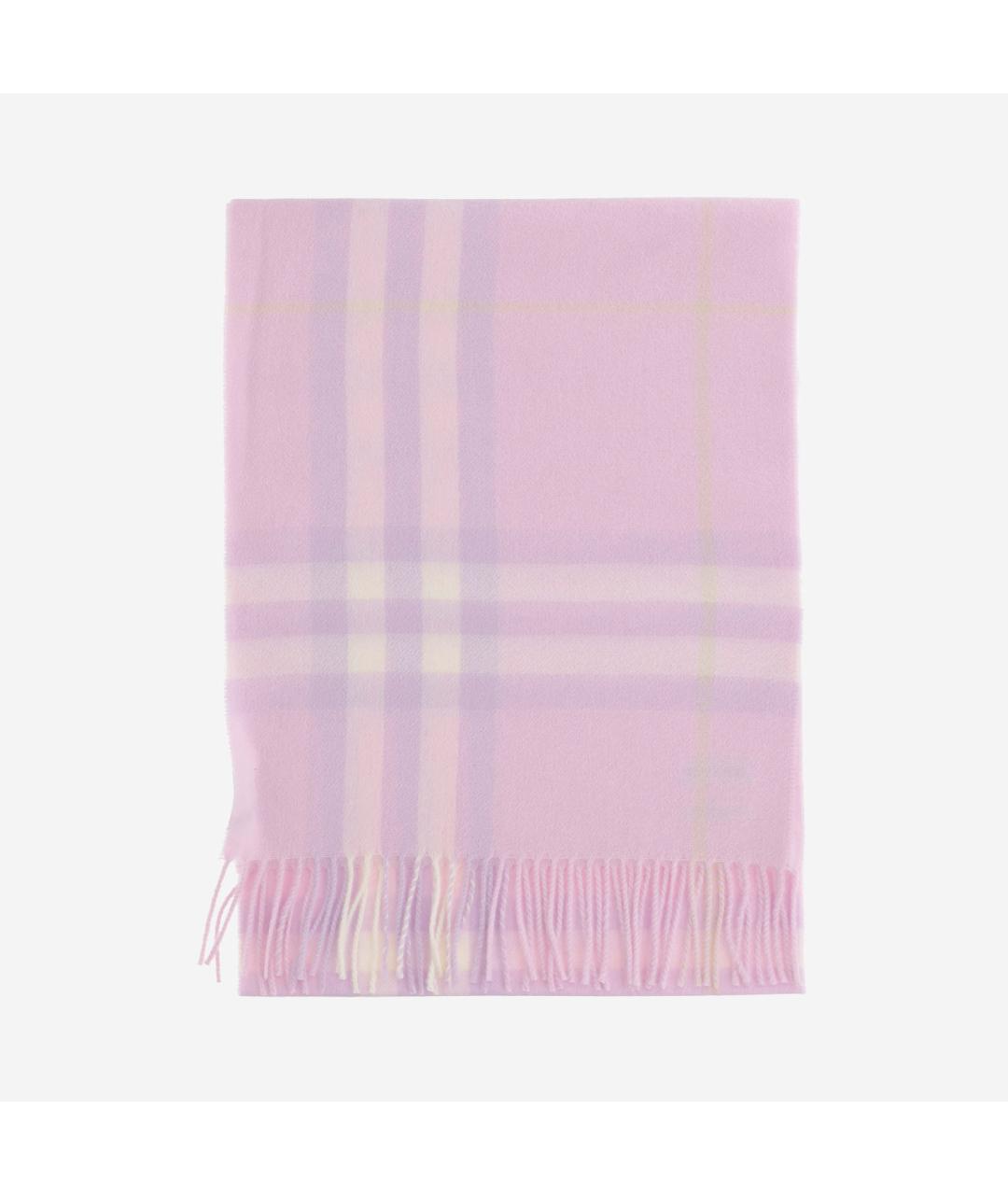 BURBERRY Розовый кашемировый шарф, фото 4