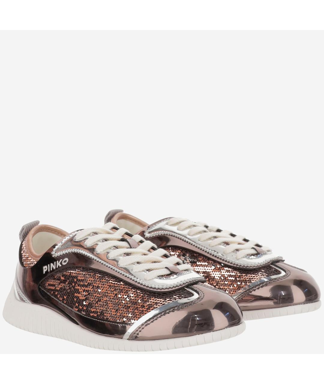 PINKO Коричневые синтетические кроссовки, фото 3