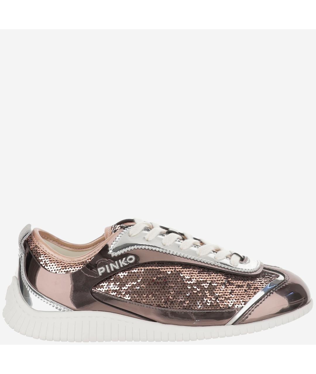 PINKO Коричневые синтетические кроссовки, фото 6