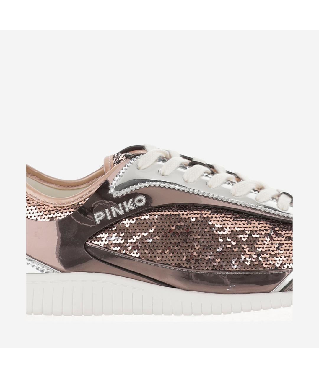 PINKO Коричневые синтетические кроссовки, фото 5