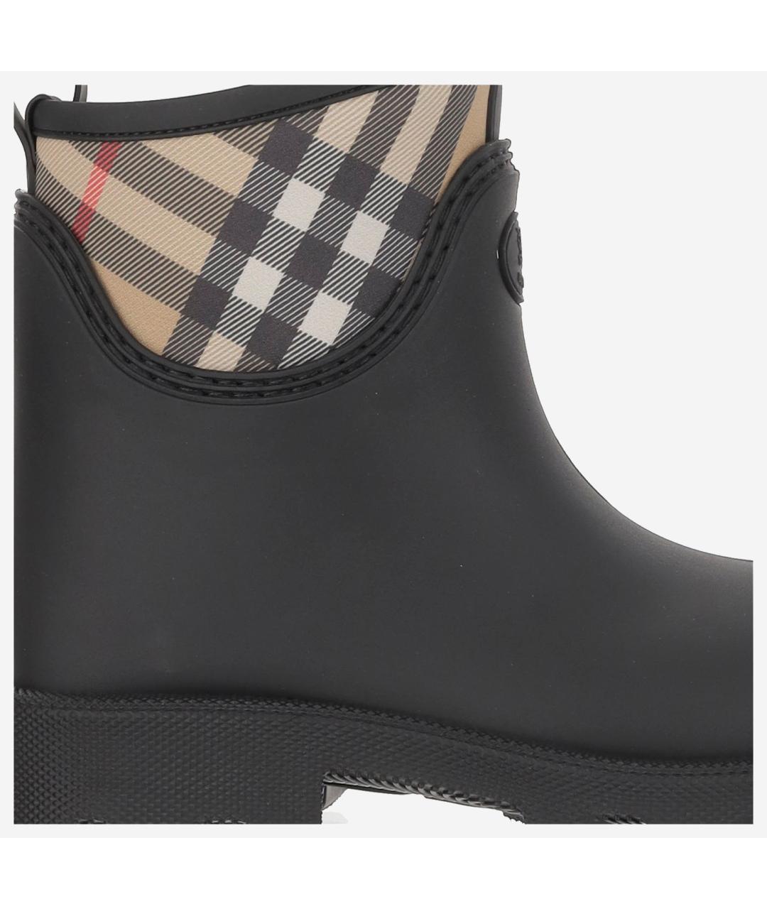 BURBERRY Черные резиновые полусапоги, фото 4