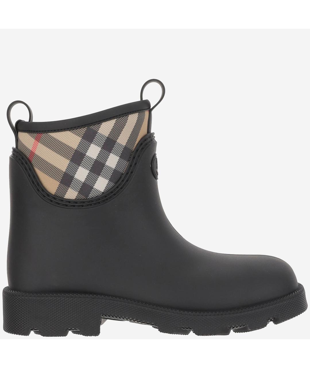 BURBERRY Черные резиновые полусапоги, фото 5
