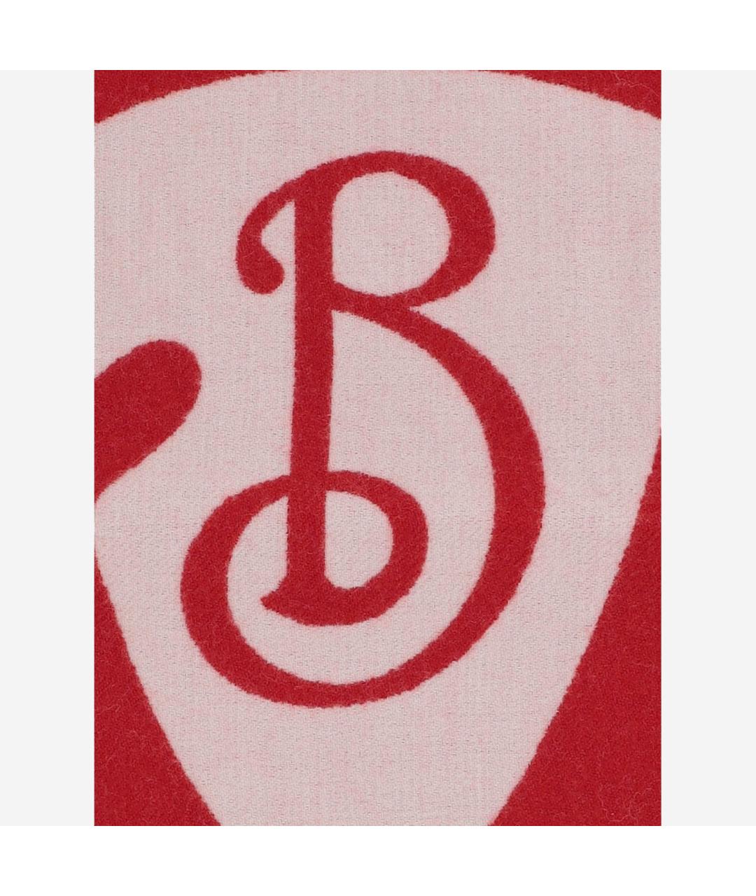 BURBERRY Красный шерстяной шарф, фото 2