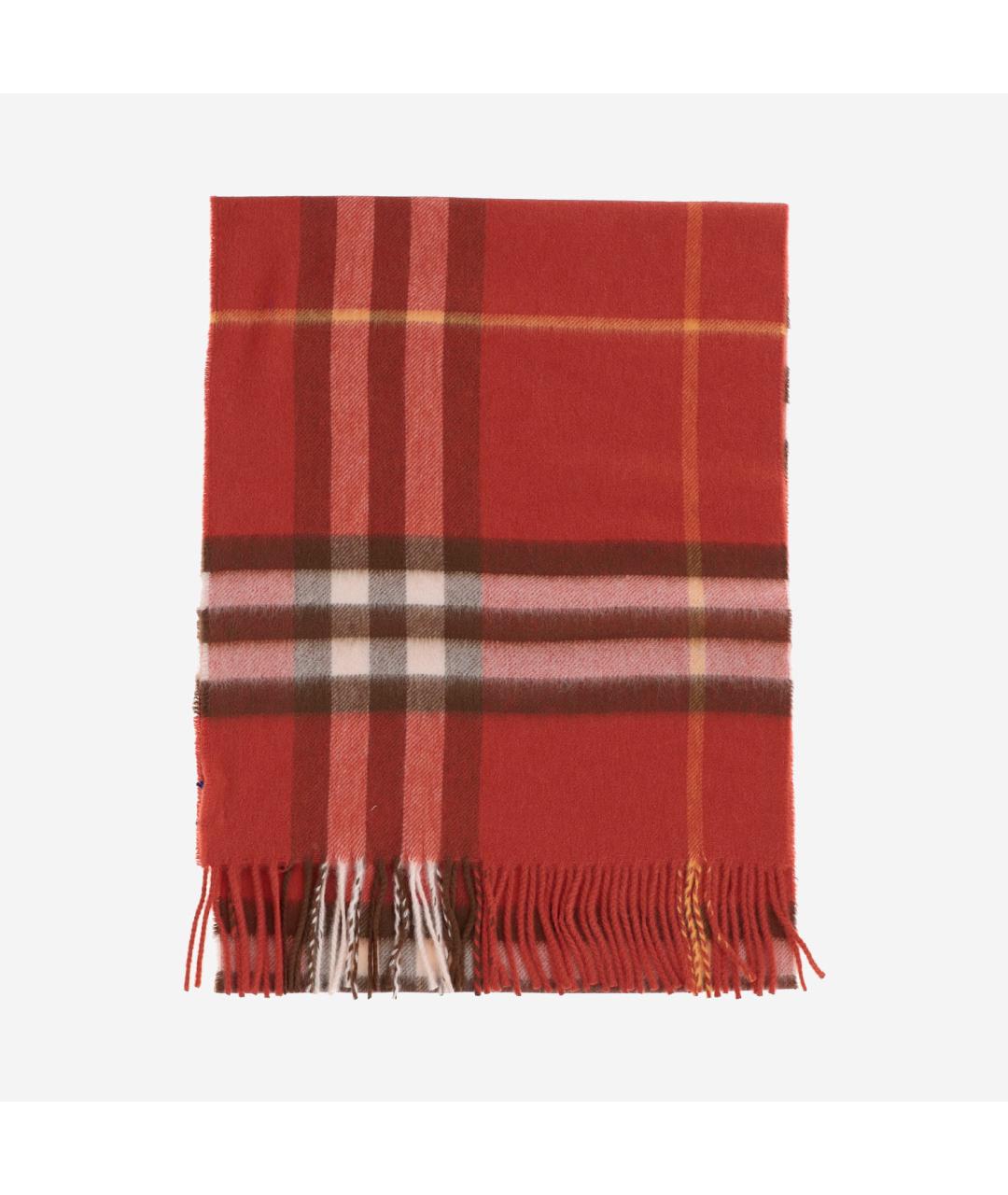 BURBERRY Красный кашемировый шарф, фото 4