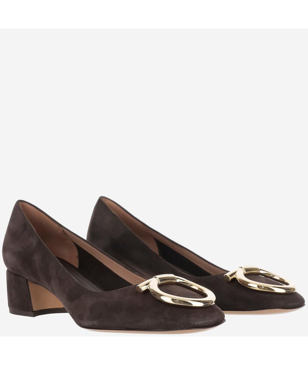 FERRAGAMO Коричневые замшевые туфли, фото 3