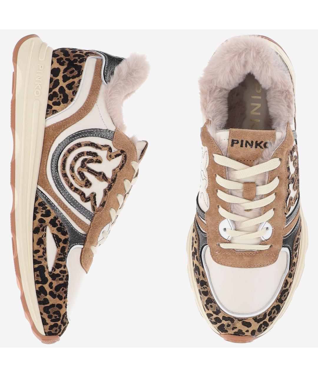 PINKO Мульти кожаные кроссовки, фото 2