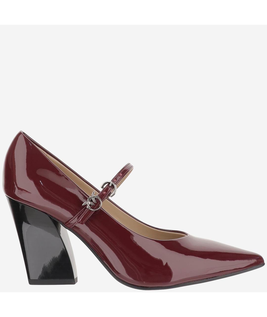 PINKO Бордовые кожаные туфли, фото 6