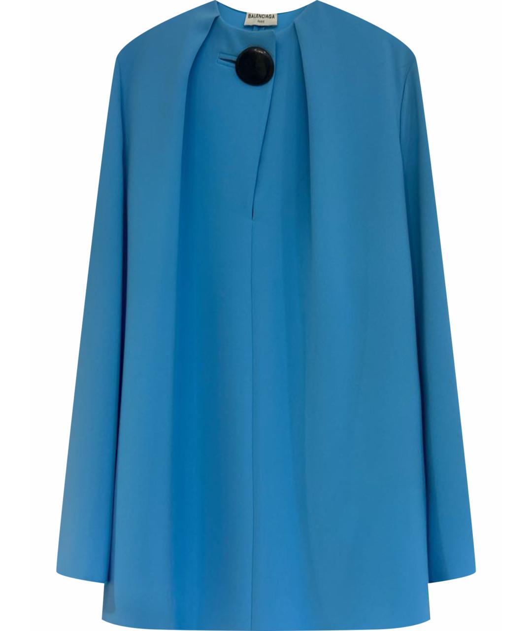 BALENCIAGA Голубая полиэстеровая блузы, фото 1