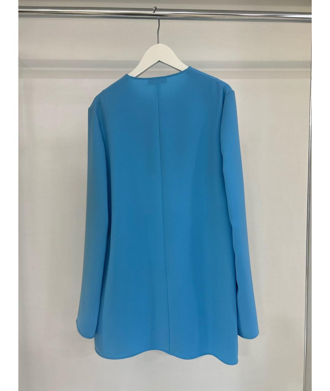 BALENCIAGA Голубая полиэстеровая блузы, фото 2