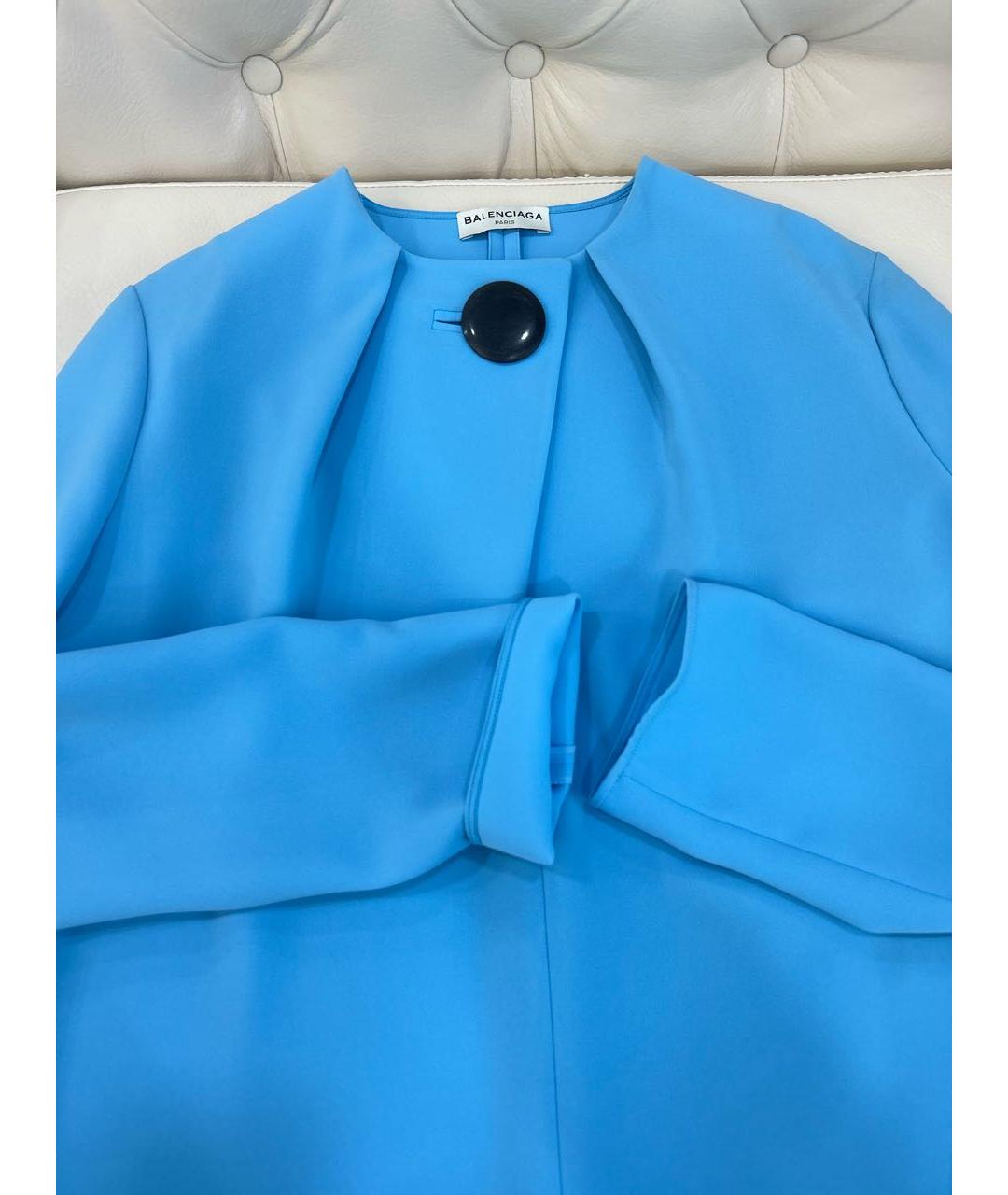 BALENCIAGA Голубая полиэстеровая блузы, фото 8