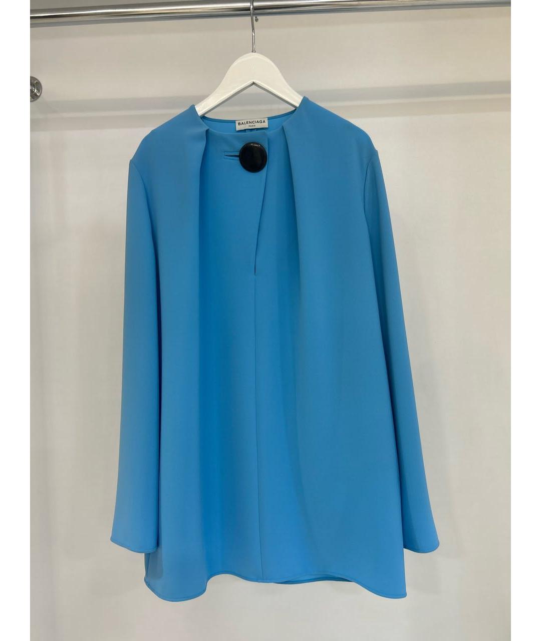 BALENCIAGA Голубая полиэстеровая блузы, фото 9