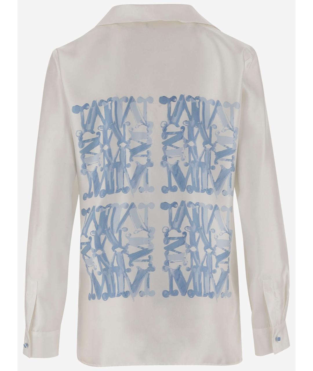 MAX MARA Белая шелковая рубашка, фото 2