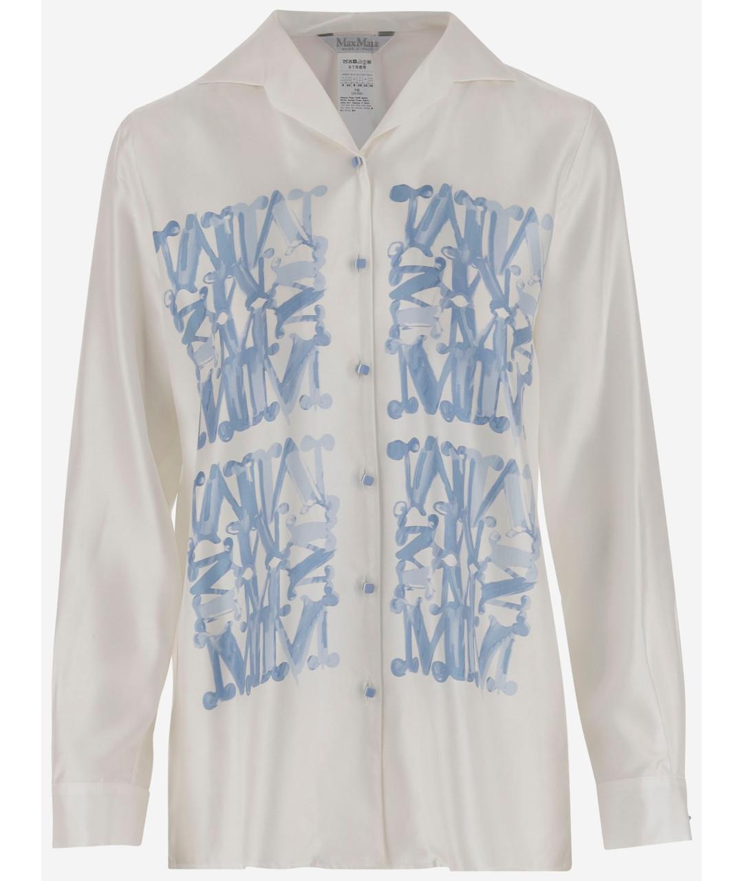 MAX MARA Белая шелковая рубашка, фото 4