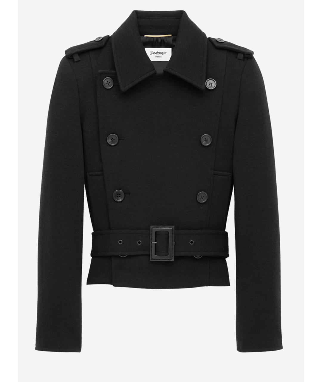 SAINT LAURENT Черная шерстяная куртка, фото 4