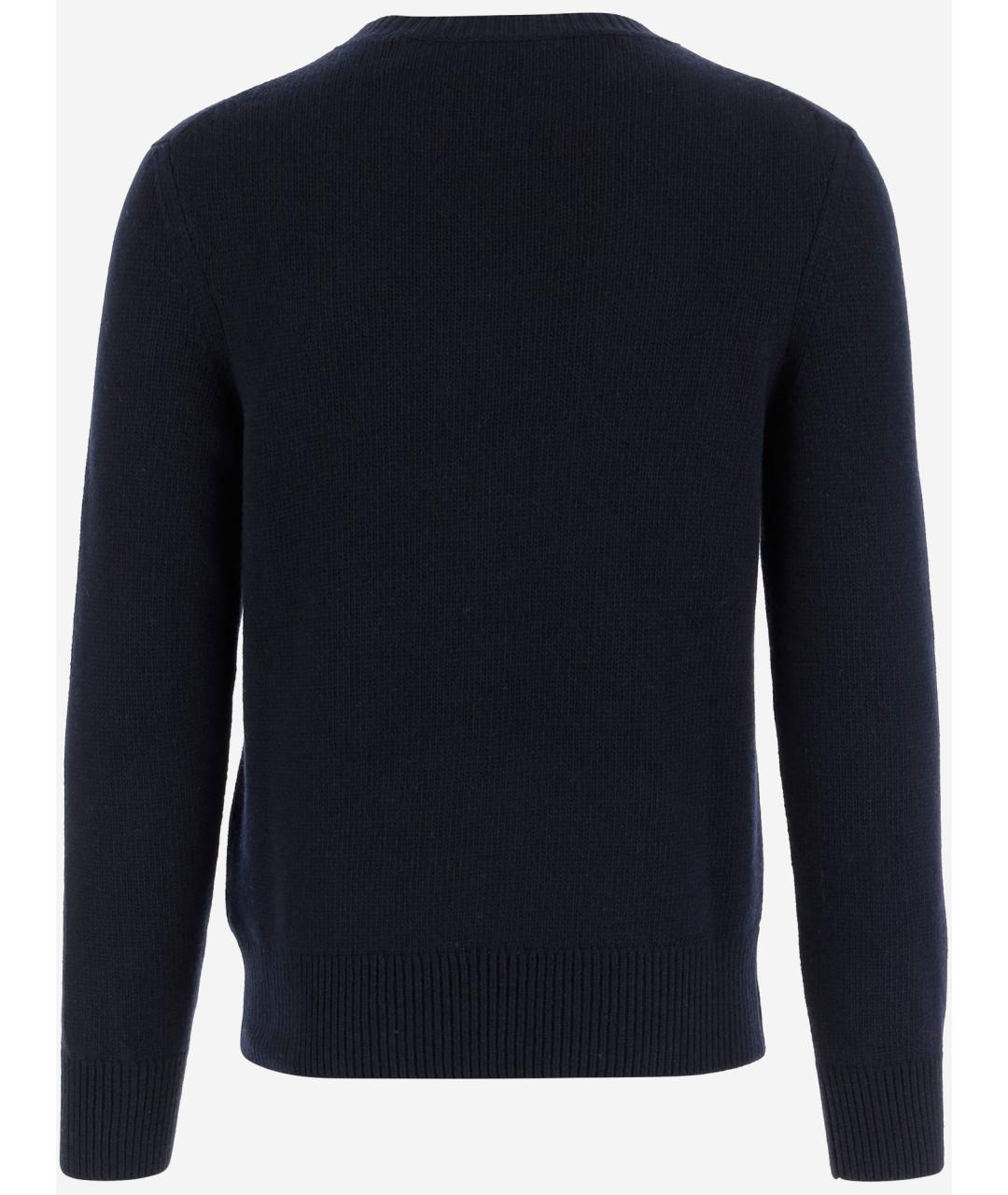 BURBERRY Темно-синий шерстяной джемпер / свитер, фото 2