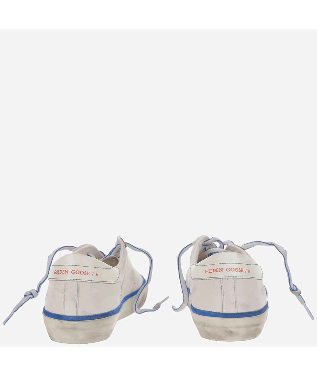 GOLDEN GOOSE DELUXE BRAND Белые кожаные низкие кроссовки / кеды, фото 3