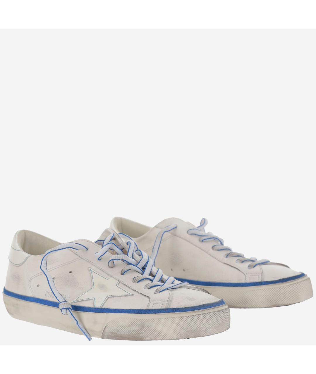 GOLDEN GOOSE DELUXE BRAND Белые кожаные низкие кроссовки / кеды, фото 2