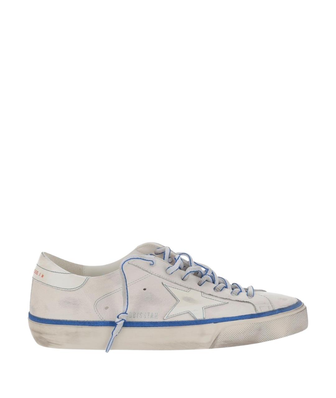 GOLDEN GOOSE DELUXE BRAND Белые кожаные низкие кроссовки / кеды, фото 1