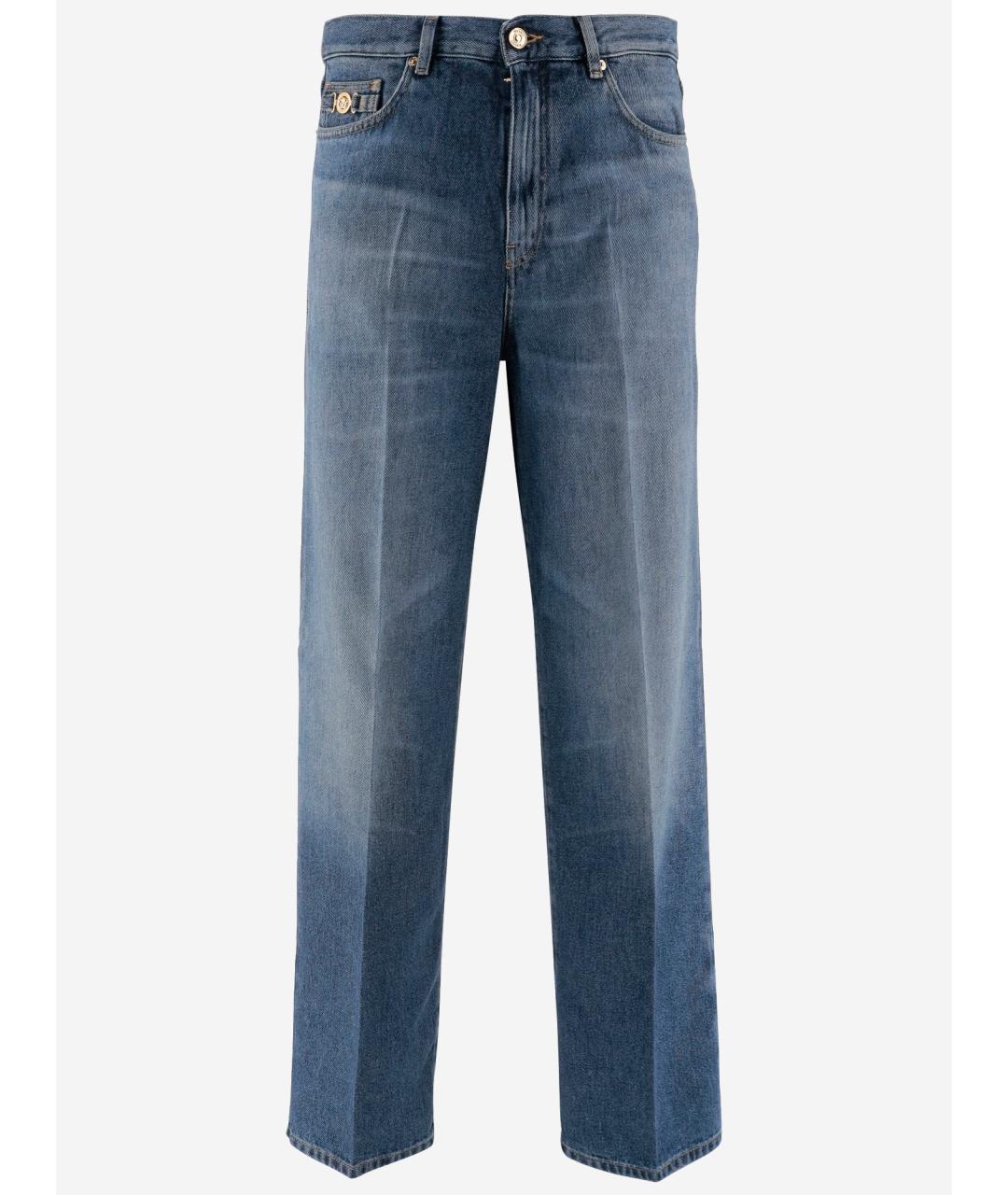 VERSACE Синие прямые джинсы, фото 4