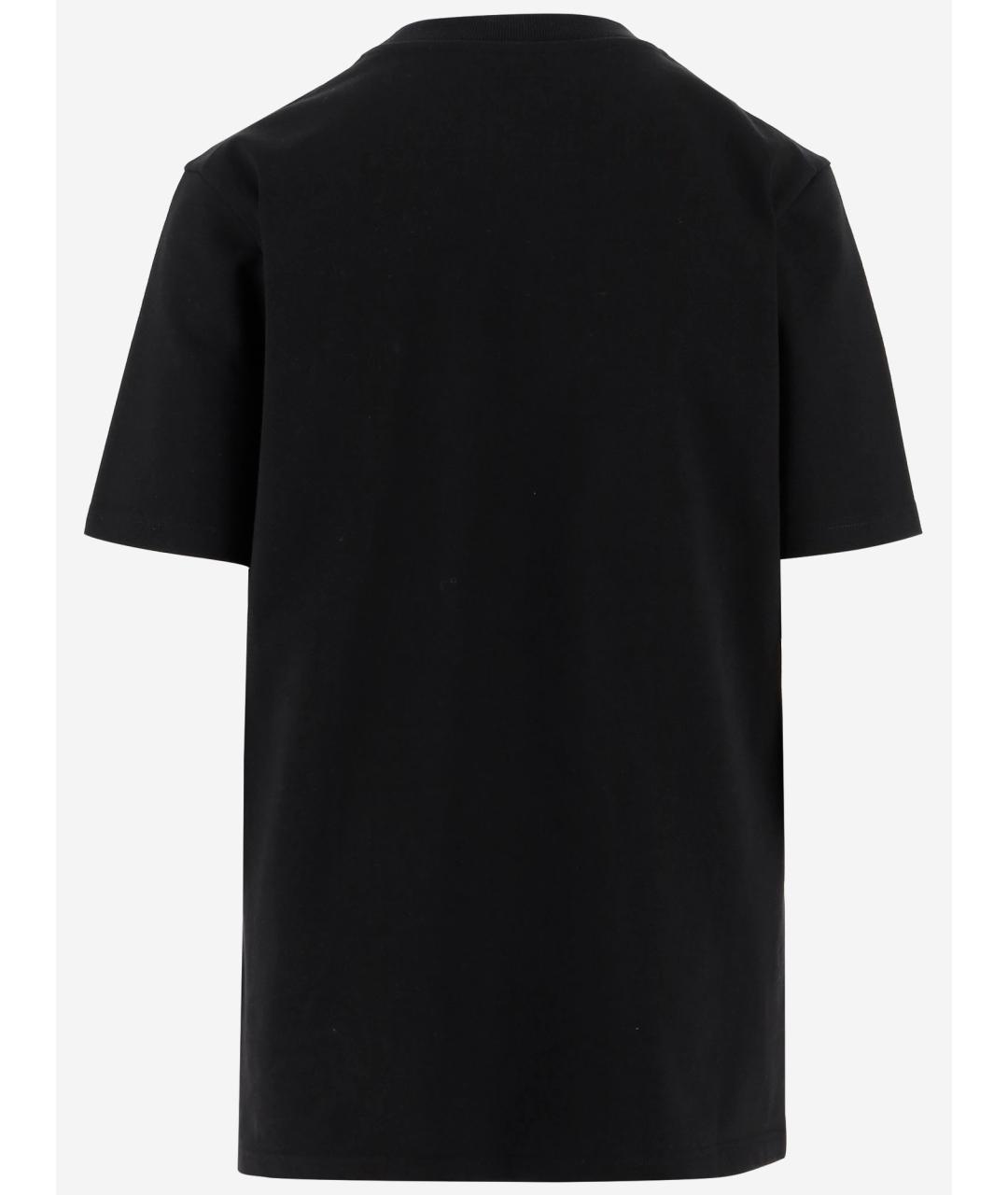 JIL SANDER Черная хлопковая футболка, фото 2