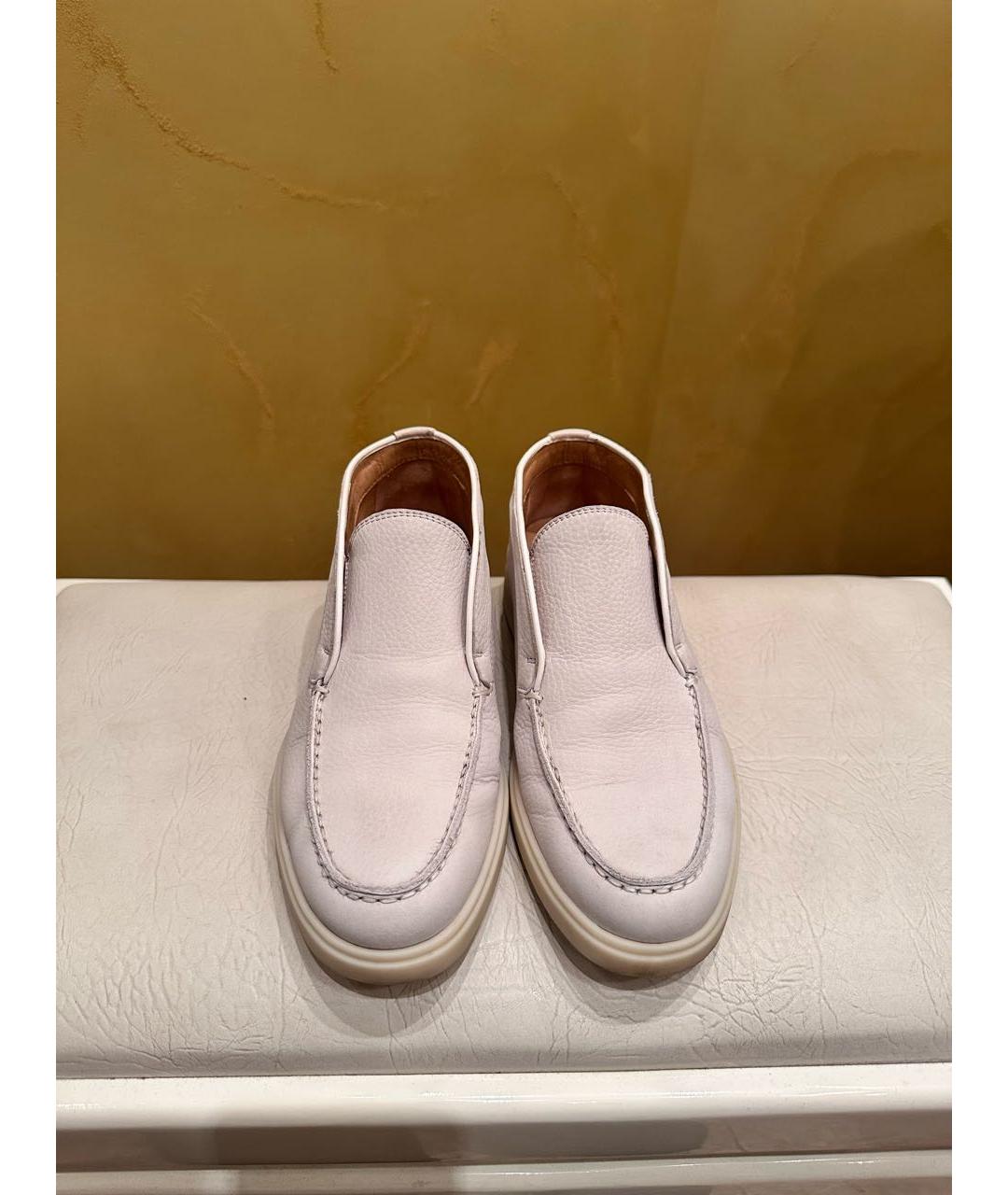 SANTONI Белые нубуковые ботинки, фото 3