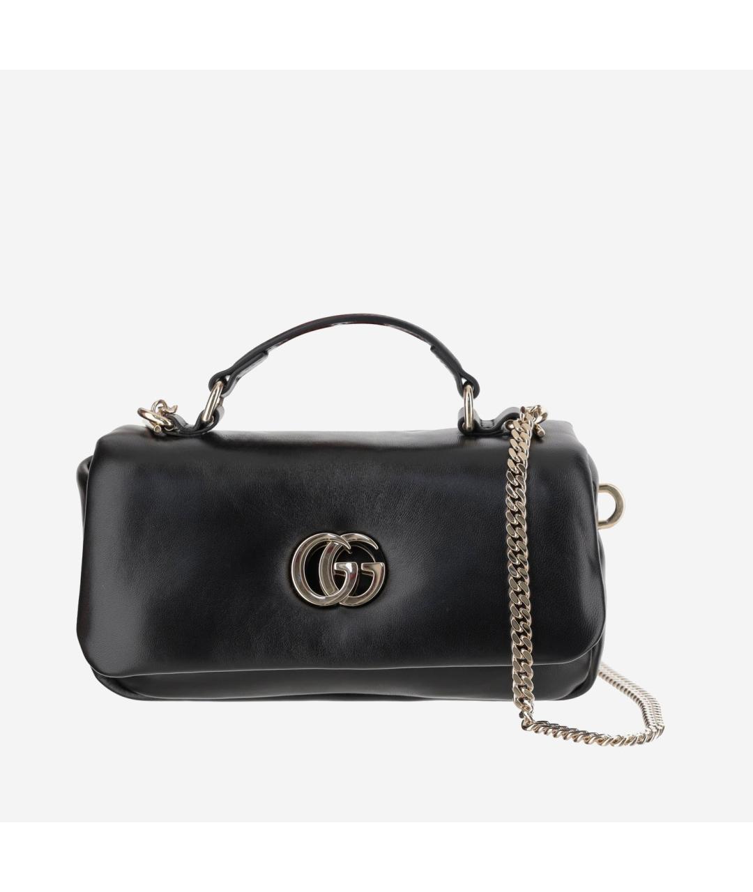 GUCCI Черная кожаная сумка через плечо, фото 5