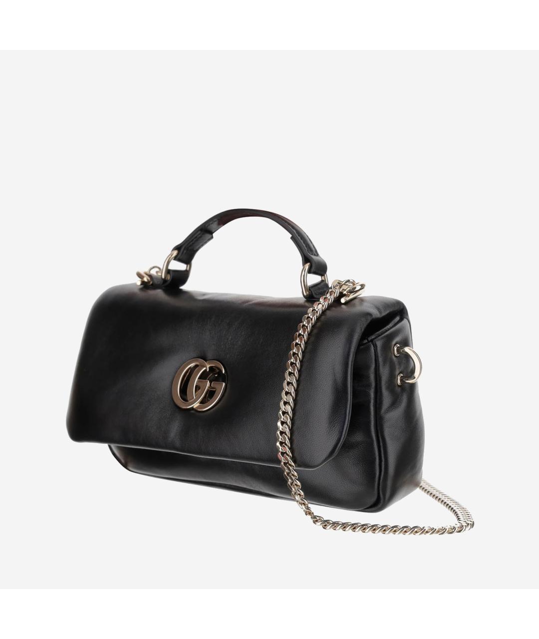 GUCCI Черная кожаная сумка через плечо, фото 2