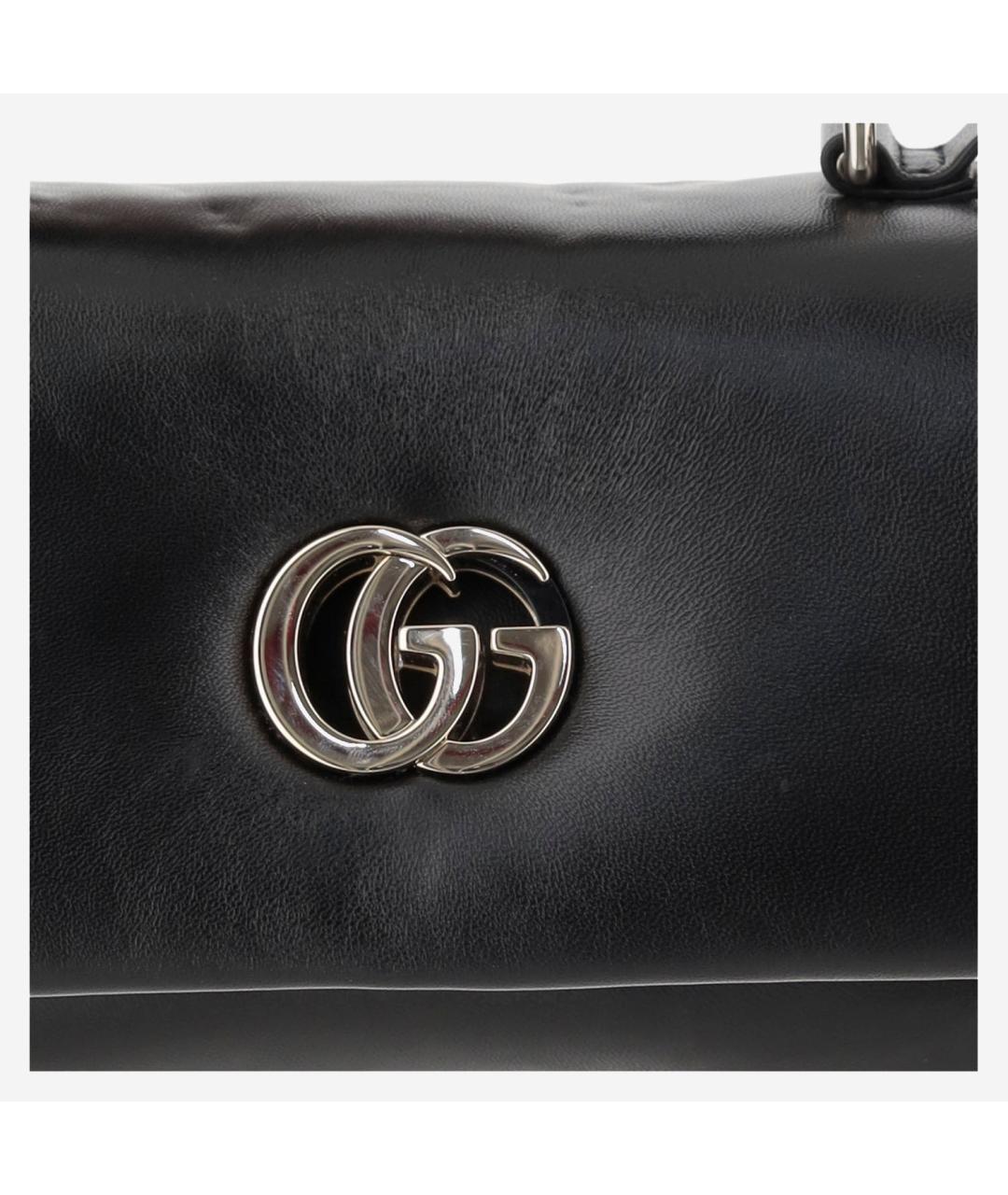 GUCCI Черная кожаная сумка через плечо, фото 4