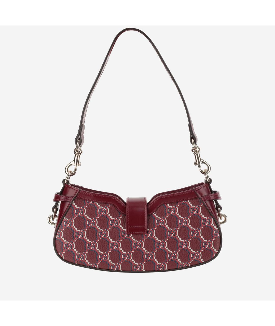 GUCCI Бордовая кожаная сумка через плечо, фото 4