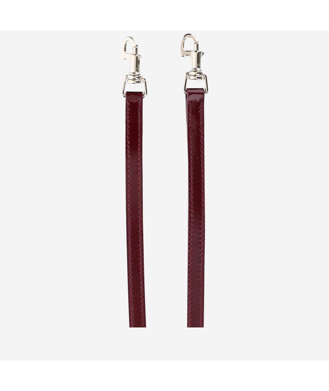 GUCCI Бордовая кожаная сумка с короткими ручками, фото 4