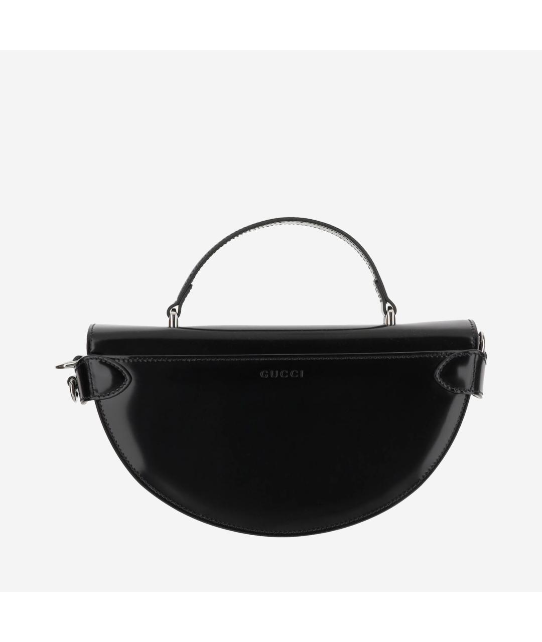 GUCCI Черная кожаная сумка с короткими ручками, фото 3