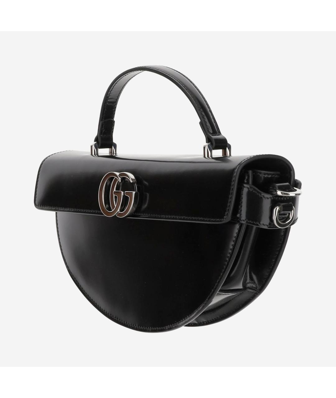 GUCCI Черная кожаная сумка с короткими ручками, фото 2