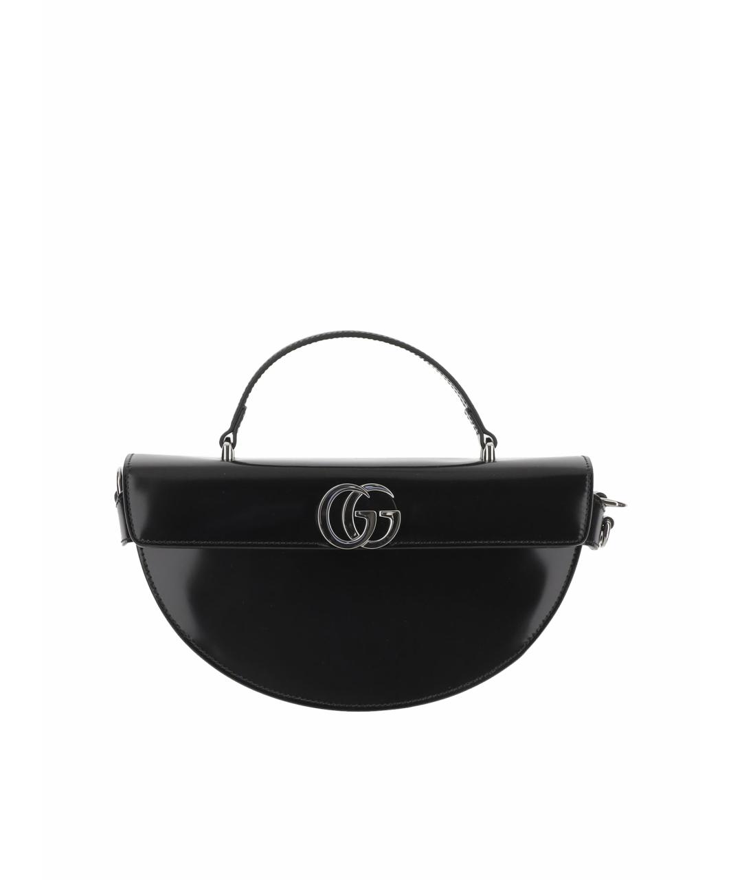 GUCCI Черная кожаная сумка с короткими ручками, фото 1