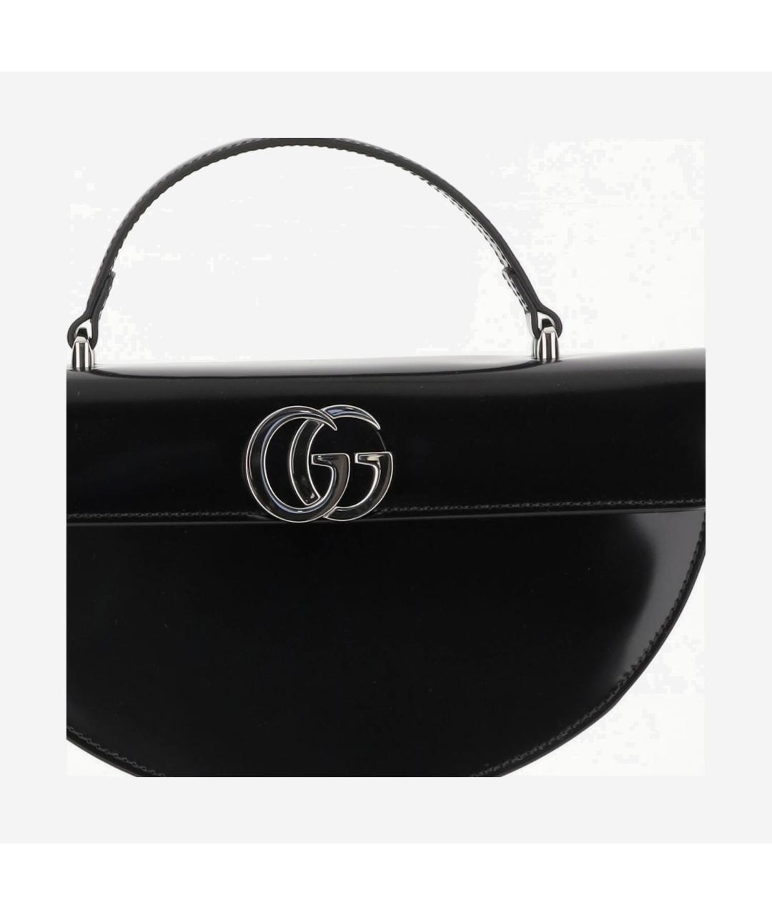 GUCCI Черная кожаная сумка с короткими ручками, фото 5