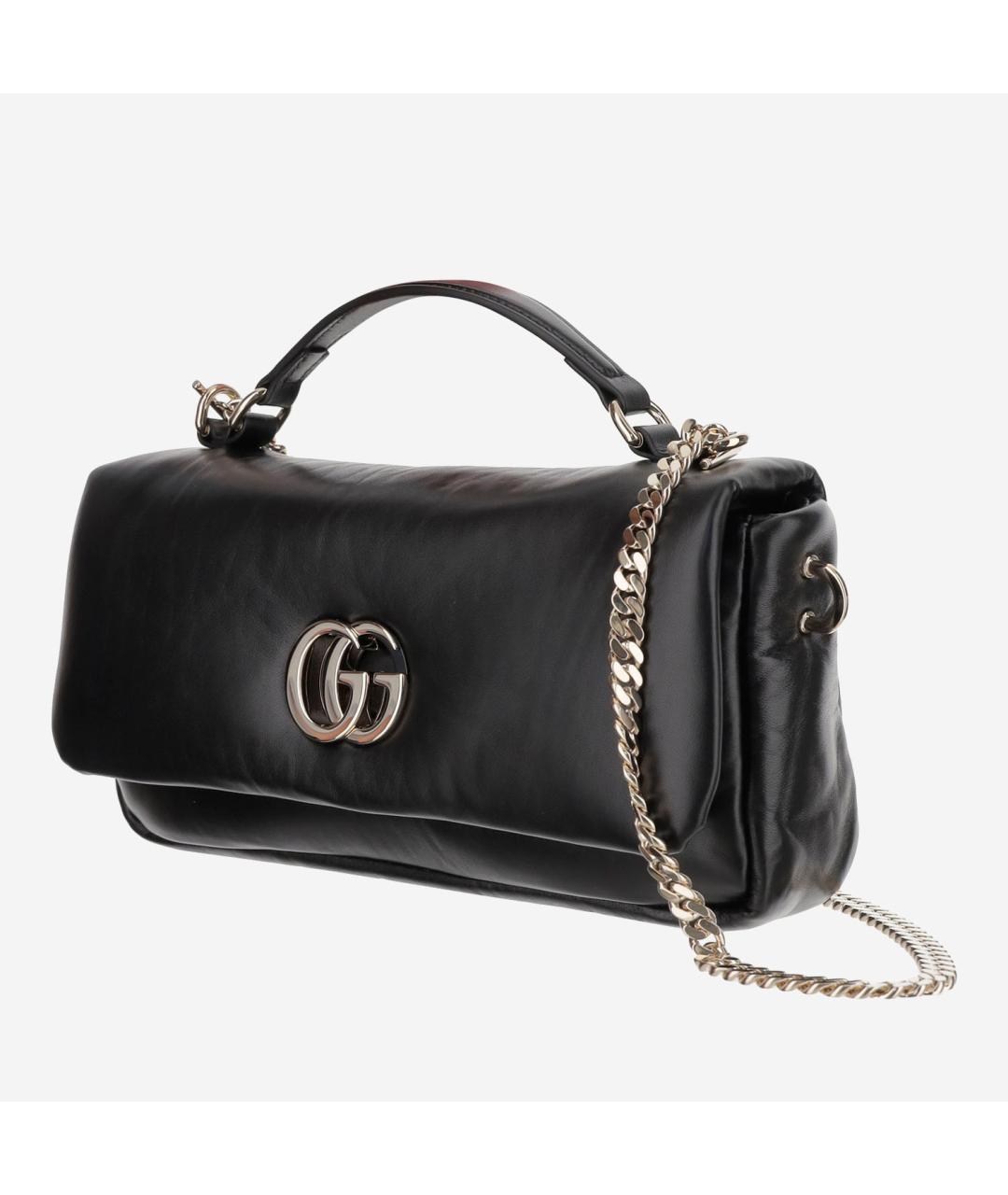 GUCCI Черная кожаная сумка через плечо, фото 2