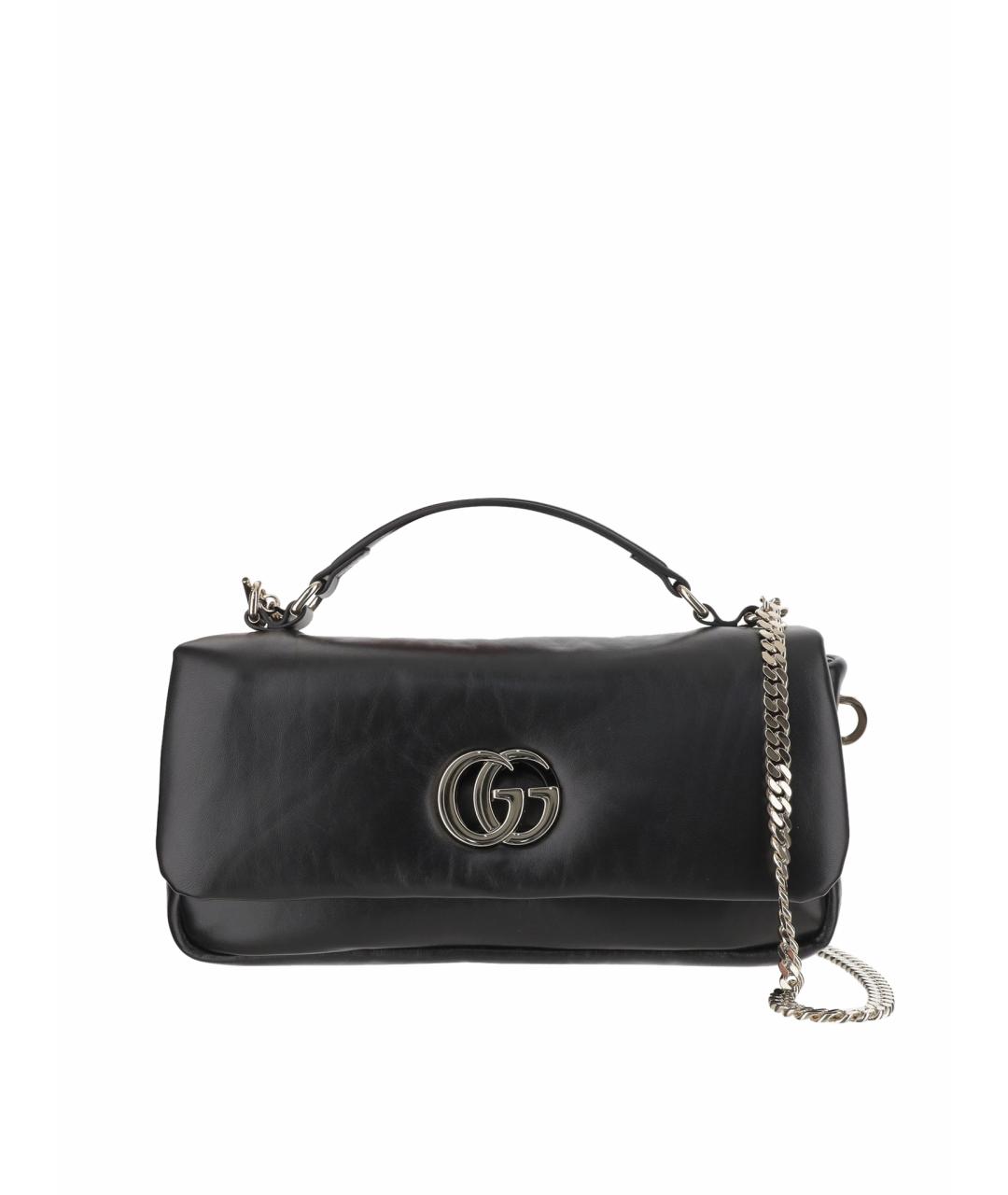 GUCCI Черная кожаная сумка через плечо, фото 1