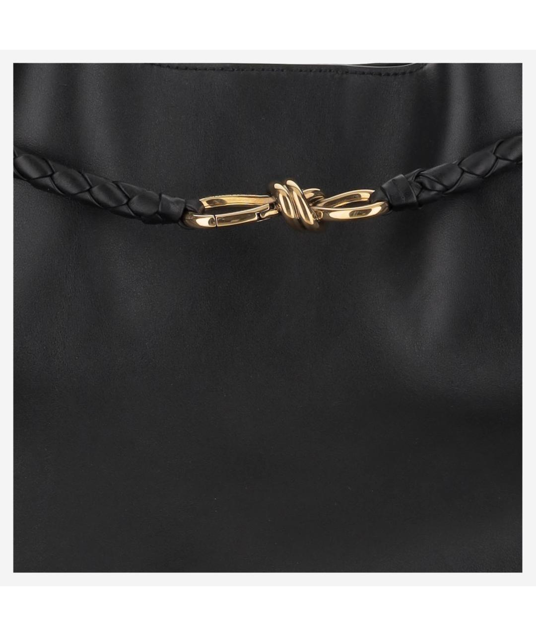 BOTTEGA VENETA Черная кожаная сумка тоут, фото 5