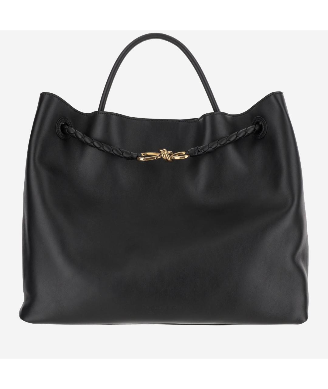 BOTTEGA VENETA Черная кожаная сумка тоут, фото 6