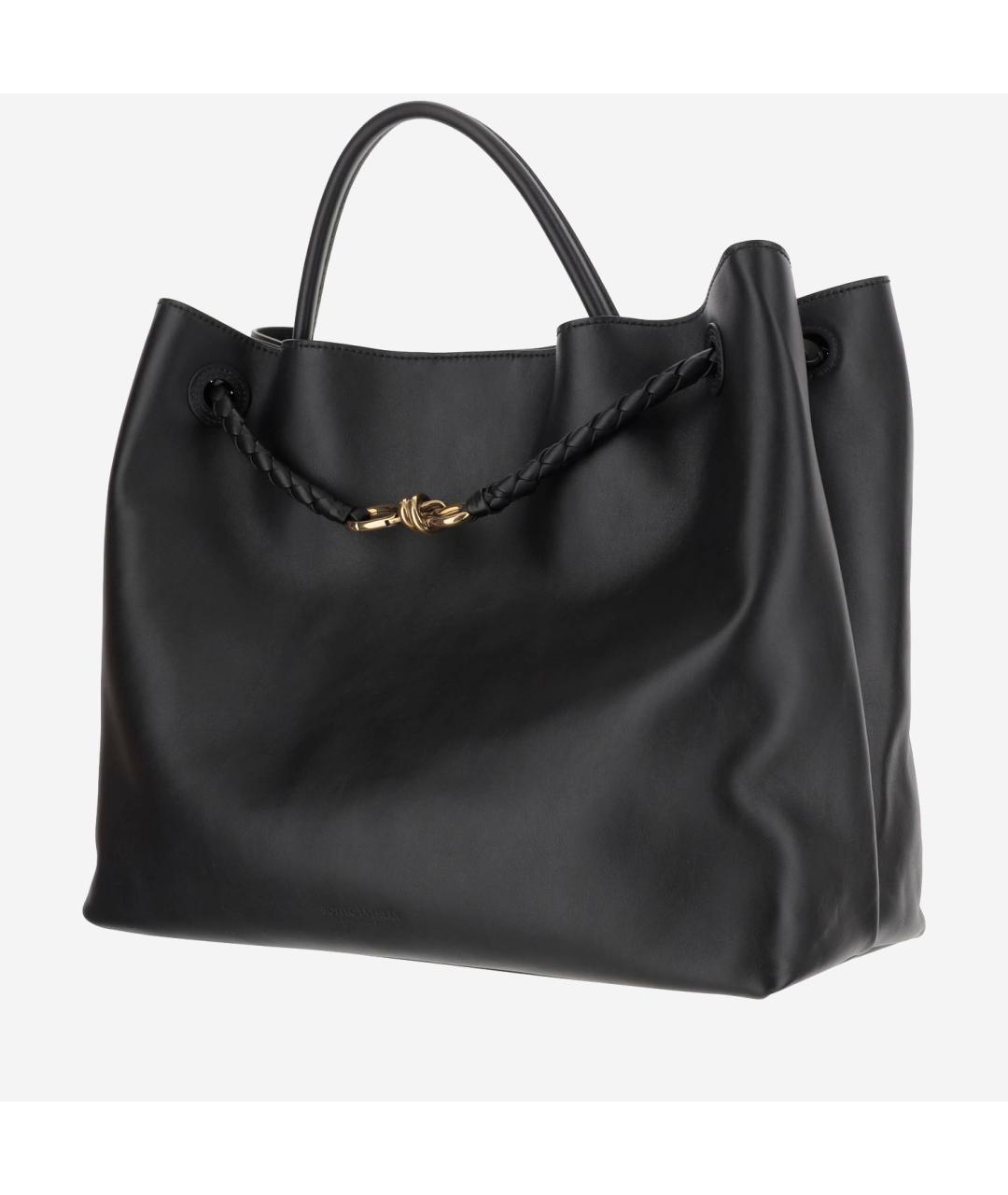 BOTTEGA VENETA Черная кожаная сумка тоут, фото 2